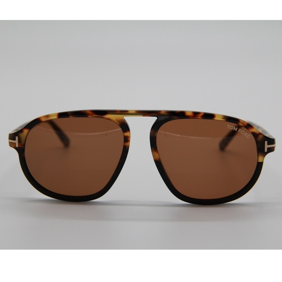 NEW TOM FORD HARRISON TF755 56E AVIATOR SUNGLASSES TOM FORD TF755/S BROWN - Picture 5 of 10
